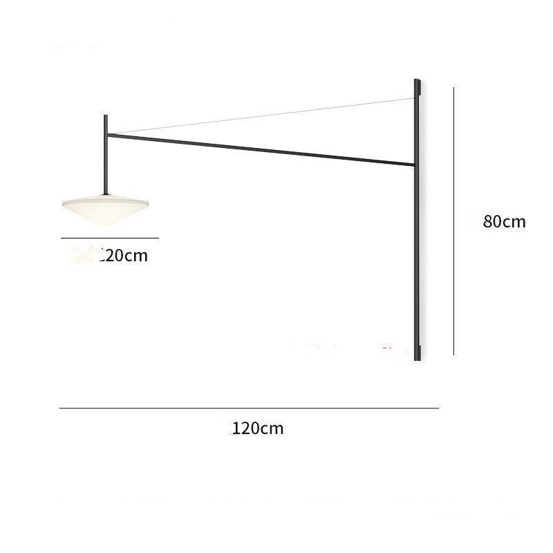 Aisle restaurant creative long pole line strip geometric wall light