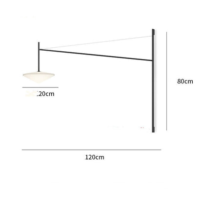 Aisle restaurant creative long pole line strip geometric wall light