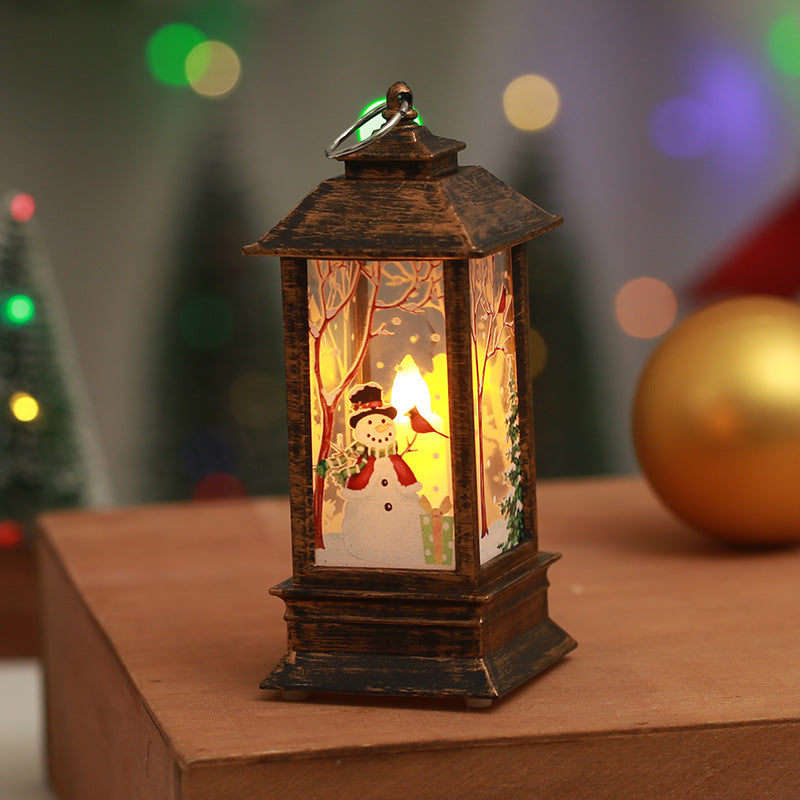 Christmas Decorations Flame Candlestick Lamp