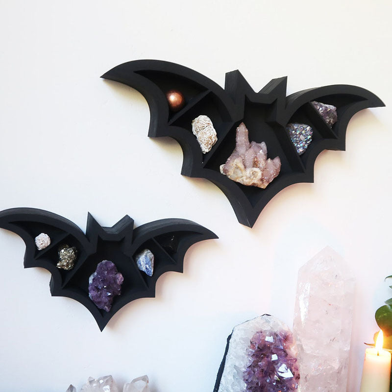 Présentoir à cristaux pour chauve-souris d'Halloween