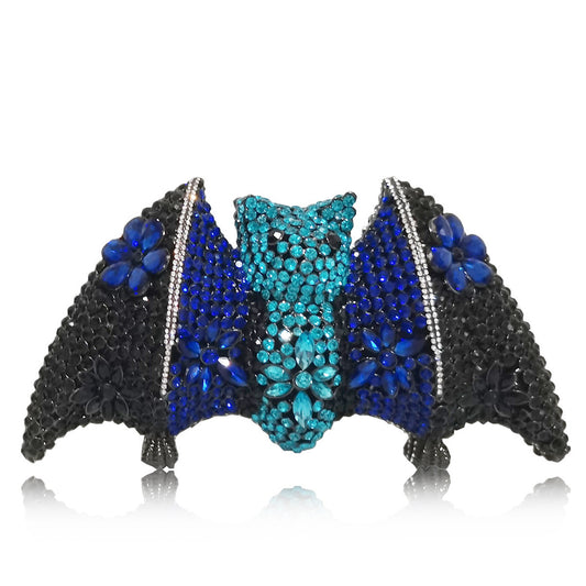 Dinner Bag Luxury Diamond Halloween Bat Clutch