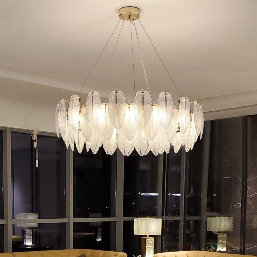 Post-modern Glass Living Room Chandelier Simple Atmospheric Household