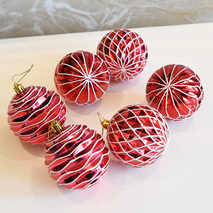 Party Plastic Christmas Ball Decorations Painted