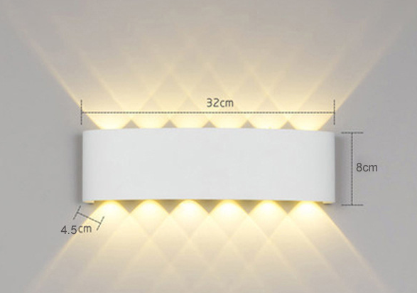 Lámpara de pared Led, lámpara de noche para dormitorio, decoración de jardín, sala de estar, lámpara de pared de fondo, foco impermeable para exteriores