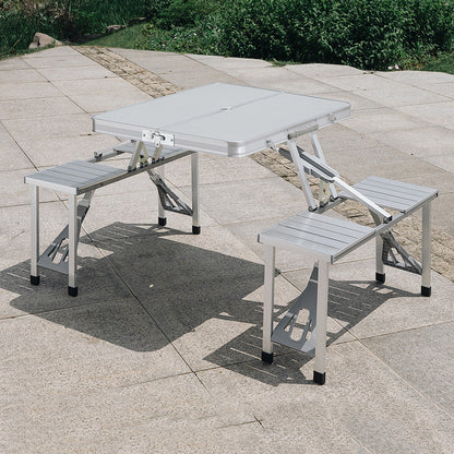 Table monobloc extérieure pliante en alliage d'aluminium