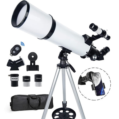 Distance focale du télescope astronomique en métal avec adaptateur téléphonique