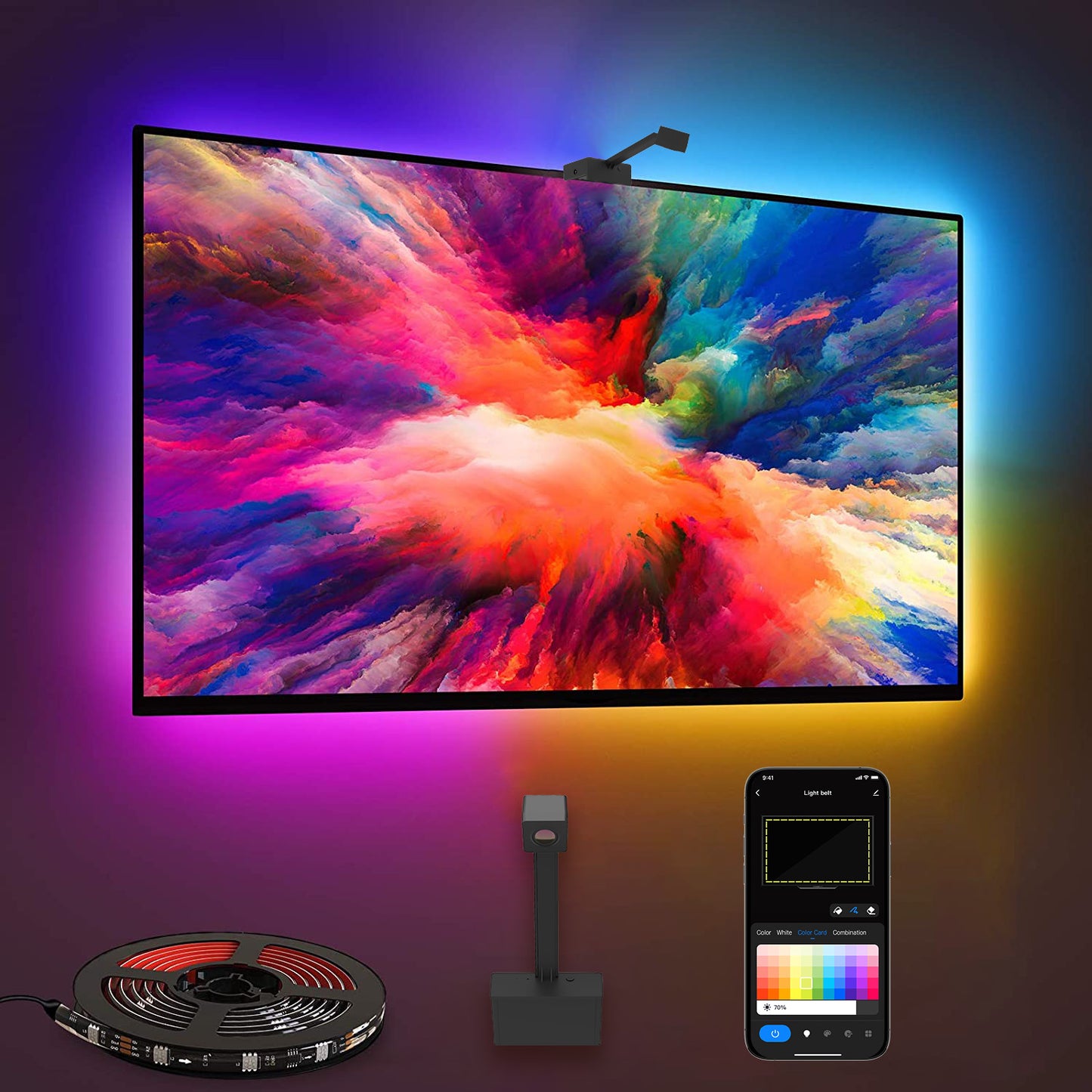 Graffiti IPC TV pantalla Color Picker Kit RGB banda de luz LED a todo color