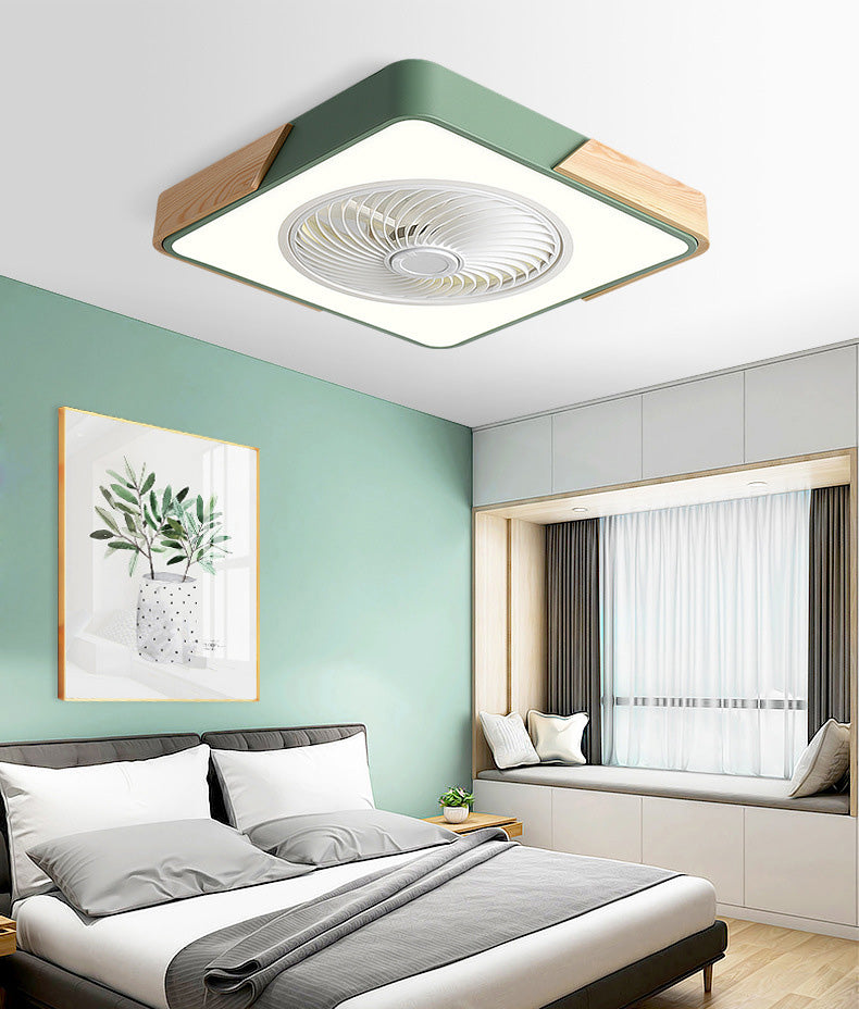 Lampe à ventilateur suspendue électrique à guide d'air rotatif