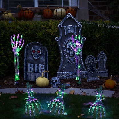 Lámpara de suelo para exteriores de Halloween, luz solar ambiental para patio