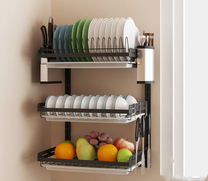 The Kitchen Shelf Is Placed On The Table Top