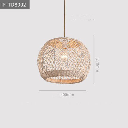 Art Japanese Zen Rattan Chandelier