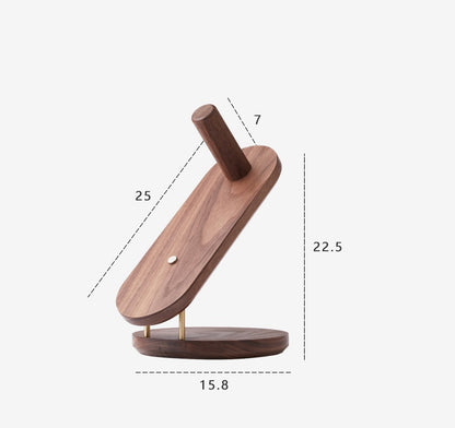 Ningún estante vertical del soporte del secador de pelo de madera sólida de perforación