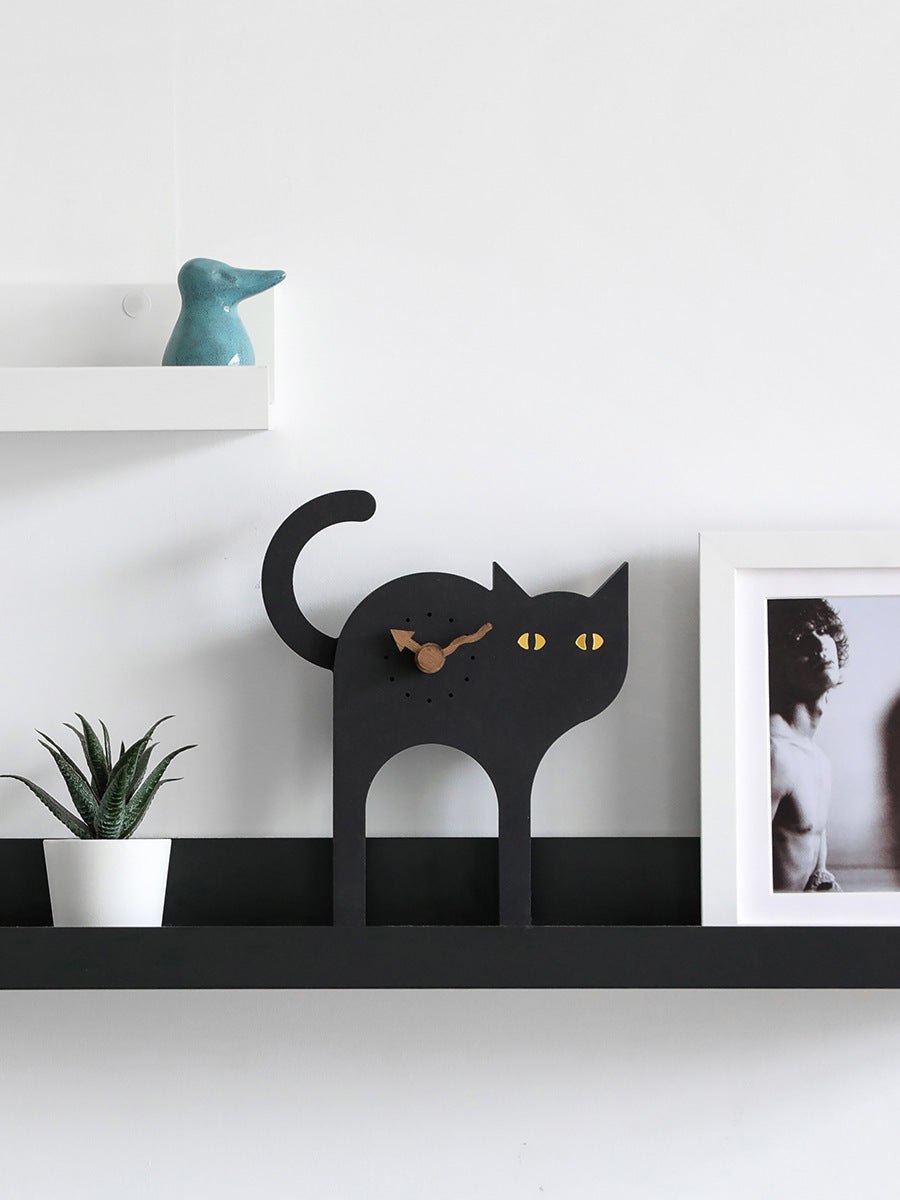 Reloj de péndulo de gato, reloj de escritorio, reloj de mesa, estilo japonés Simple