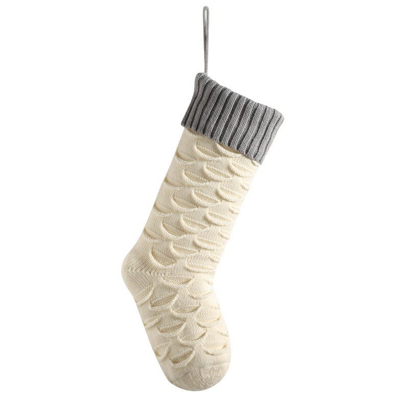 Sac cadeau de Noël Chaussettes décoratives Décoration suspendue tricotée