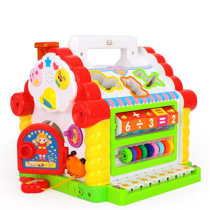 Fun House-mesa de juegos multifuncional para niños, rompecabezas, juguetes de bloques de construcción