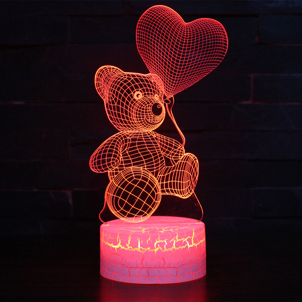 3D cute bear creative night light