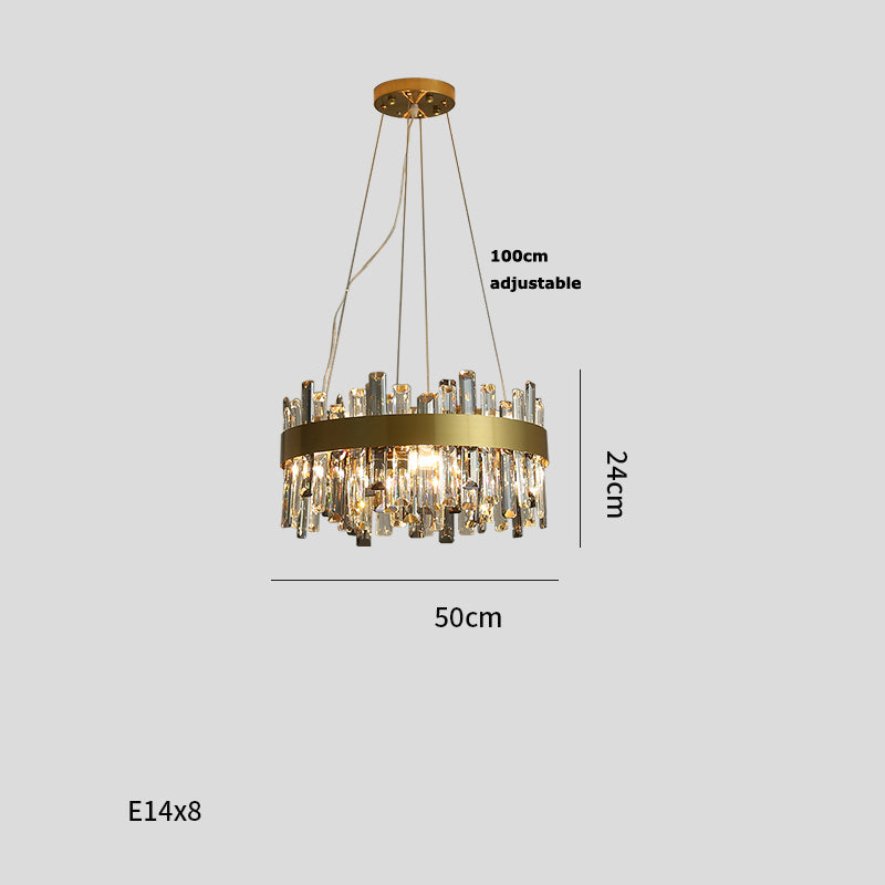 Lámpara de cristal para sala de estar, luces simples