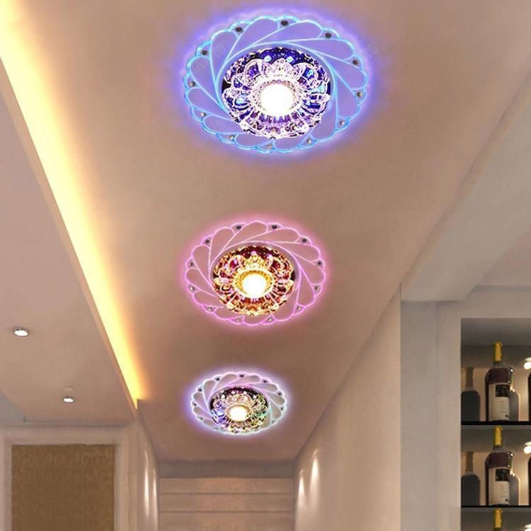 Lampe de couloir LED en cristal