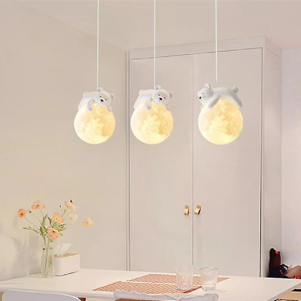 Cream Style Simple Style Bedside Restaurant Chandelier Creative Moon