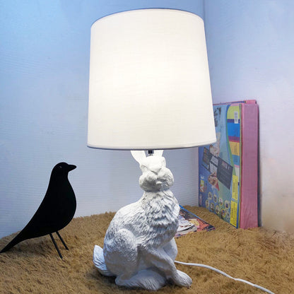 Bedroom Bedside Lamp Living Room Children's Room Study Resin Animal Rabbit Decorative Table Lamp