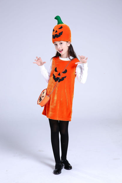 Costume d'Halloween pour enfants, costume de citrouille pour filles