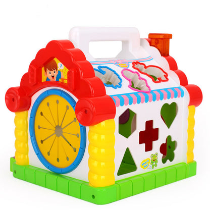 Fun House-mesa de juegos multifuncional para niños, rompecabezas, juguetes de bloques de construcción