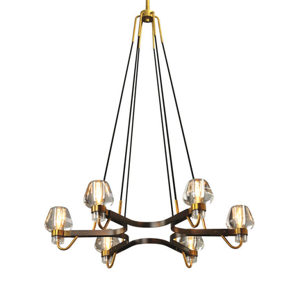 Modern Creative Full Copper Crystal Chandelier