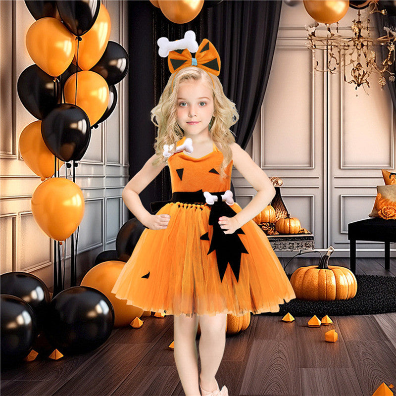 Mostrar vestido de niña para fiesta de disfraces de Halloween