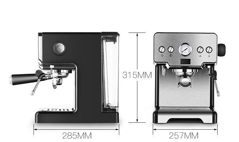 Italian Coffee Maker Home Small Semi-automatic Freshly Ground High Pressure Steam Milk Foam