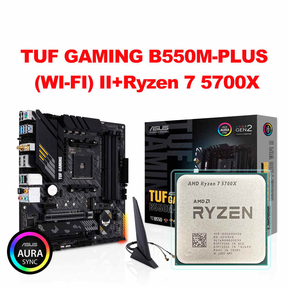 Procesador de CPU AM4, placa base 5700X TUF B550M PLUS WIFI II