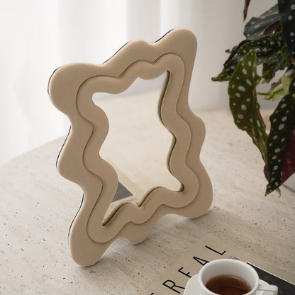 Dresser Mirror Decorative Bedroom Wavy Shaped Mirror