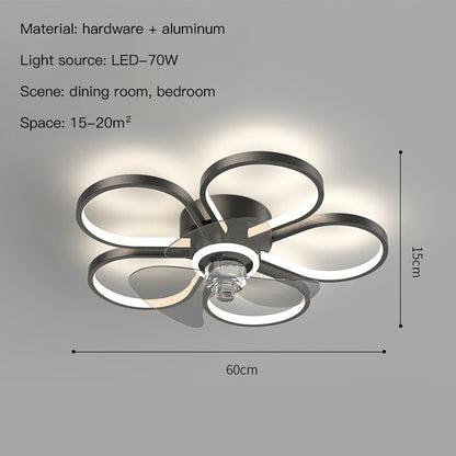 Lámpara De Ventilador De Dormitorio Simple Techo De Habitación Nórdica