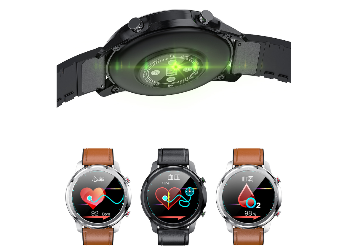 Reloj elegante multifuncional del ritmo cardíaco de la pantalla a color de alta definición IPS del tacto completo del círculo completo