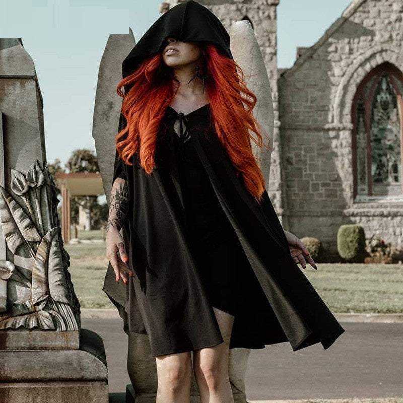 Halloween Cloak Pumpkin Lamp Cloak Intervention Shawl Velvet Trench Coat