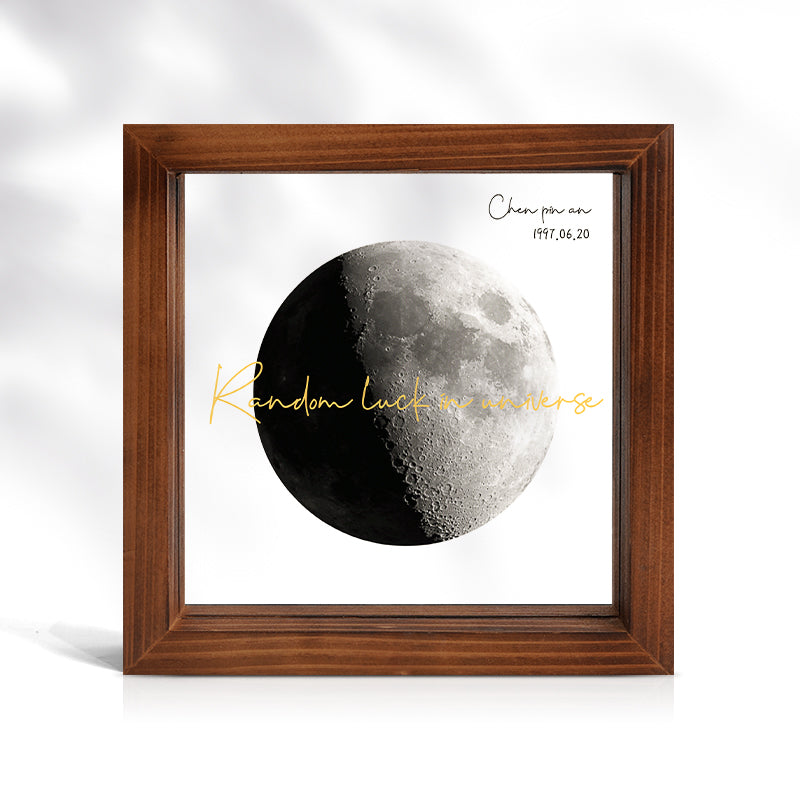 Customized Transparent Moon Frame For Couples On The Day Of Birth