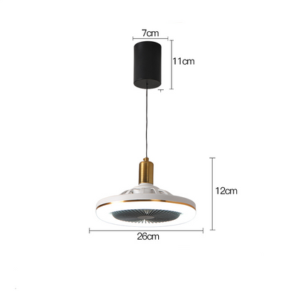 Restaurant Bar Modern Simple Small Ceiling Fan Light