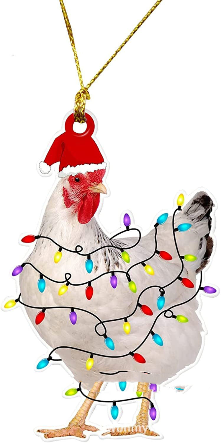 European And American Scarf Chicken Christmas Decorations