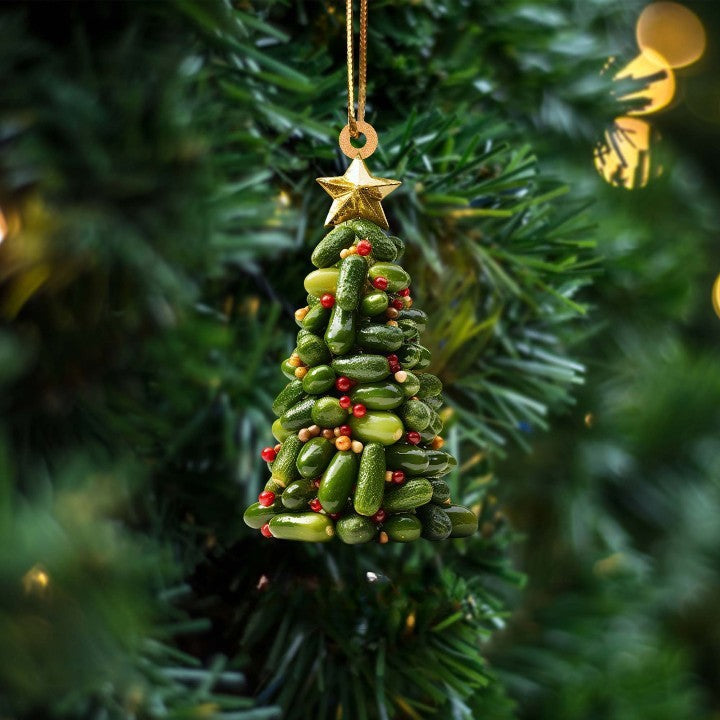 Colgante de acrílico para coche con forma de árbol de Navidad creativo