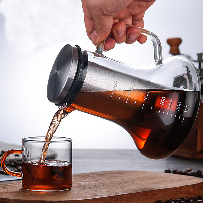 Cafetière portative à extraction à froid en verre borosilicaté à haute teneur