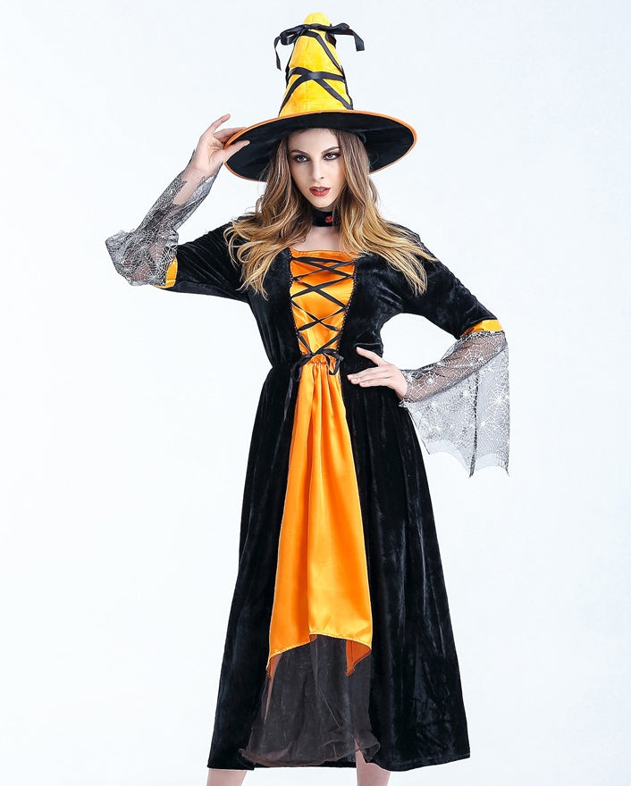 Costumes de sorcière effrayants pour femmes Costume de Cosplay de sorcière adulte pour Halloween Carnaval Déguisement Costume de moment magique pour femmes