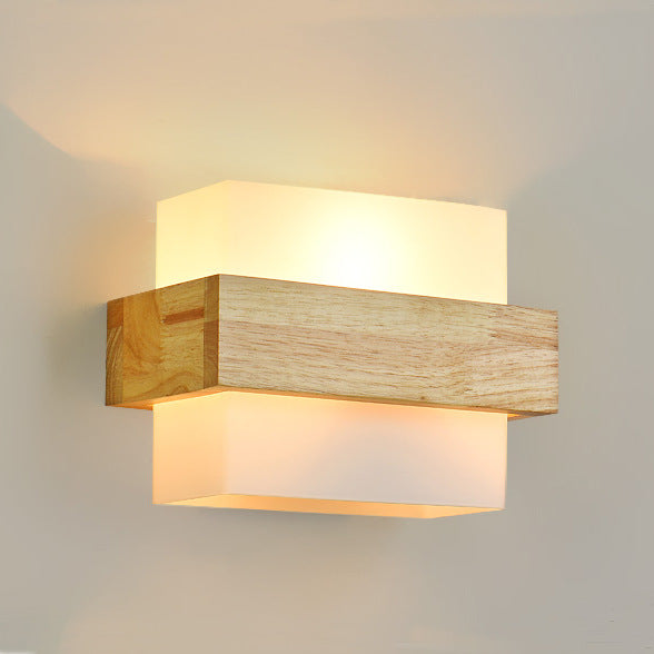 Lampe moderne et créative en bois massif pour la maison