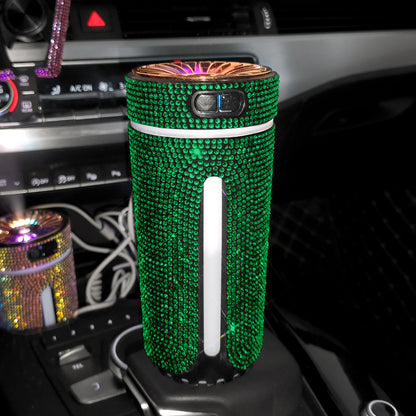 Humidificateur de voiture en diamant de luxe, diffuseur de voiture à lumière LED, purificateur d'air automatique, diffuseur d'aromathérapie, désodorisant, accessoires de voiture pour femmes