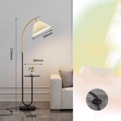 Pleated Floor Lamp Nordic Living Room Bedroom Wireless Charging Model