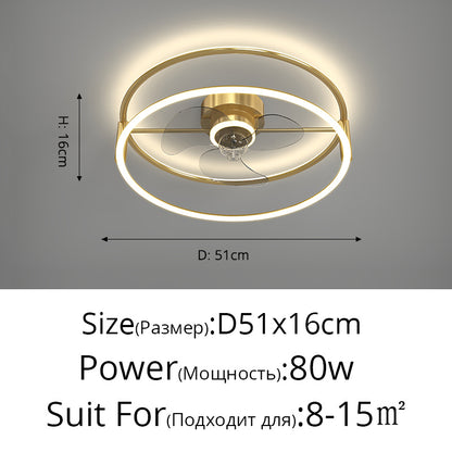 Lampe de ventilateur électrique de plafond simple et moderne