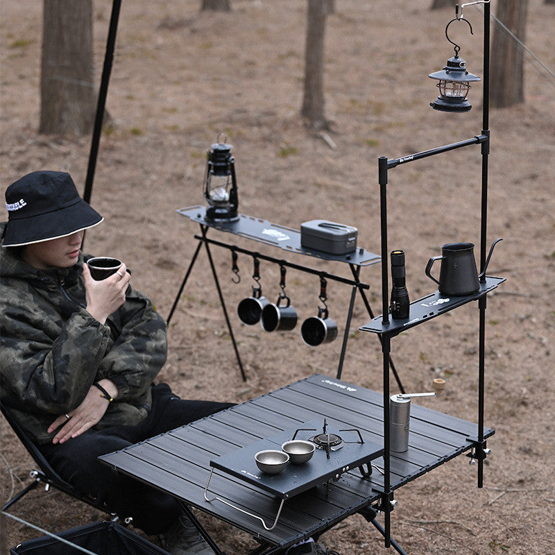 Tablero de mesa de almacenamiento de picnic para acampar al aire libre