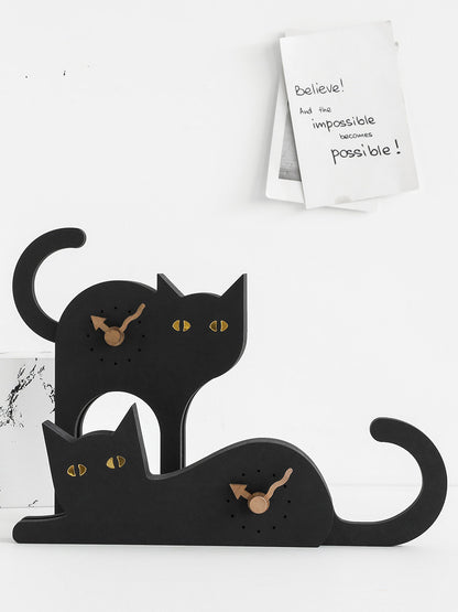 Cat Pendulum Clock Desktop Clock Table Clock Simple Japanese Style