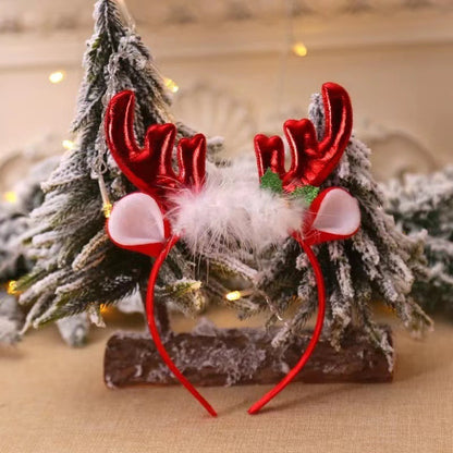 Christmas Decorations Fluff Antlers Bell Head Buckle Headband