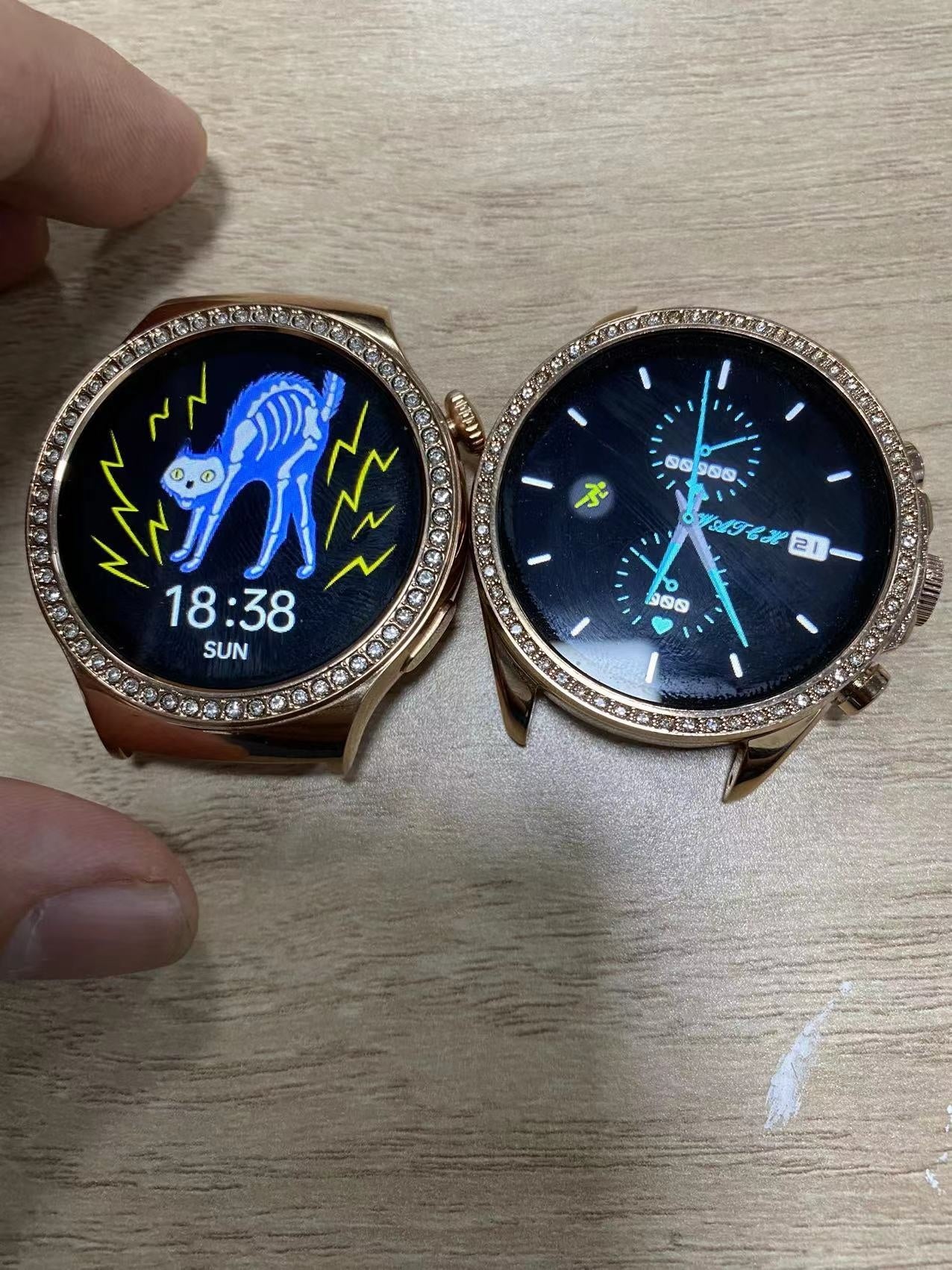 Reloj deportivo inteligente inalámbrico con Bluetooth que llama al diamante en pantalla grande