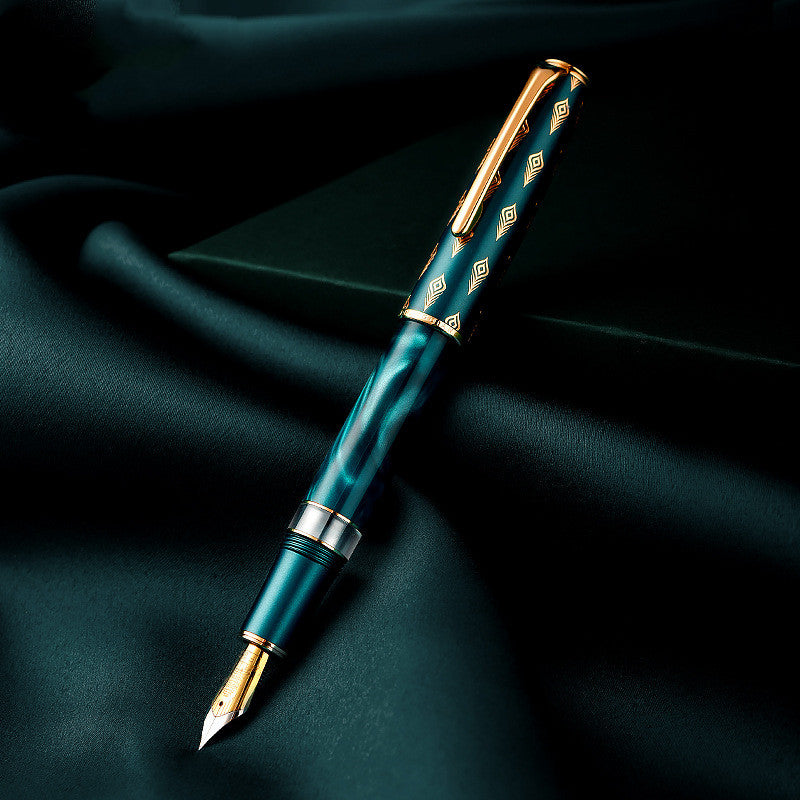 High End Business Acrylic Peacock Green Pen