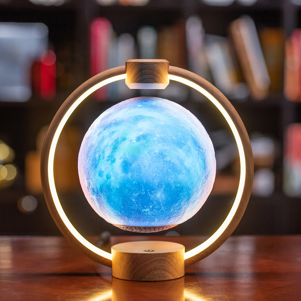 Maglev Moon Light Bluetooth haut-parleur 3D stéréo bricolage éblouissement coloré